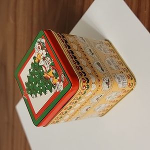 Vintage 1979 Enesco Miniature Christmas Tree Holiday Trinket Tin Gift Box